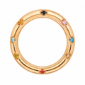 Rose Gold Plated Multicolor CZ Spinner Ring – Medium